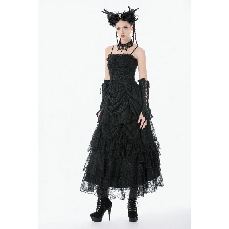 Gothic-besticktes Peplum-Unterkleid für Damen
