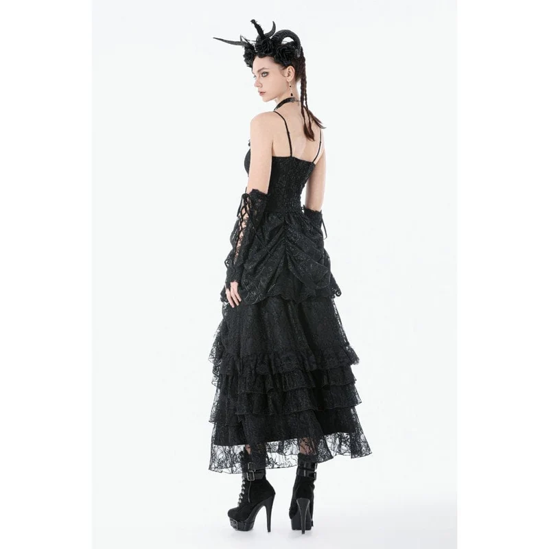 Gothic-besticktes Peplum-Unterkleid für Damen