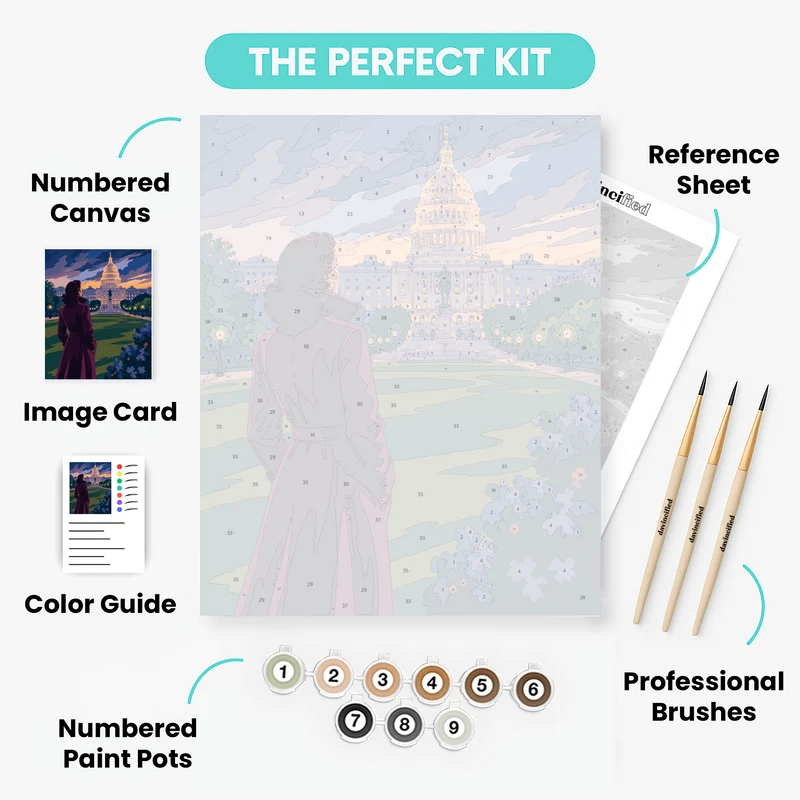 Capitol at Blue Hour - Paint by Numbers Kit