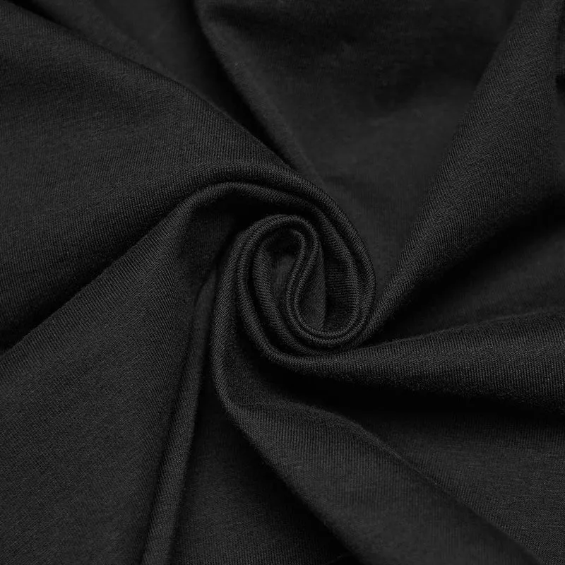 Schwarzes, zerrissenes Punk-Tanktop für Damen mit Spinnen- und Spinnennetz-Print