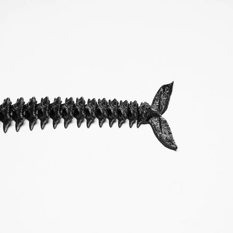 Schwarzes Punk-Skelett-Kettengeschirr für Damen