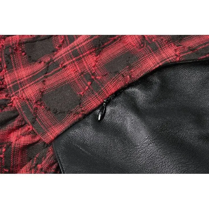 Grunge-Kleid mit Schnallenverschluss, kariert, für Damen, Abschlusskleid