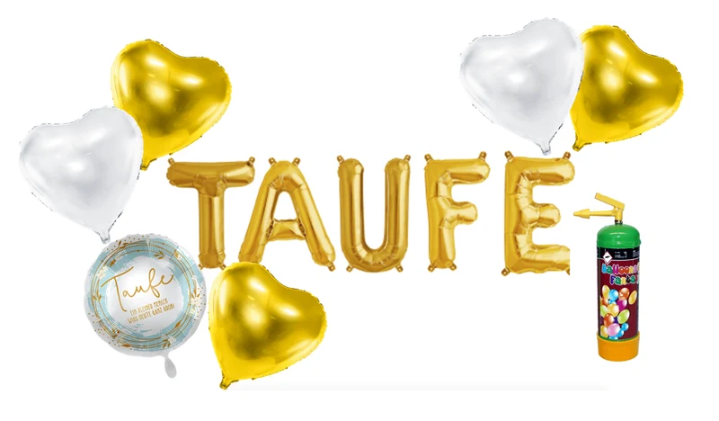 Helium-Set Taufe Gold