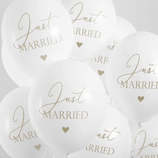 Latexballons "Just Married" 10 Stk.