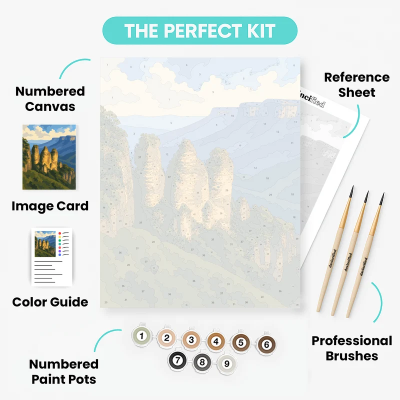 Three Sisters Blue Mountains - Paint by Numbers Kit