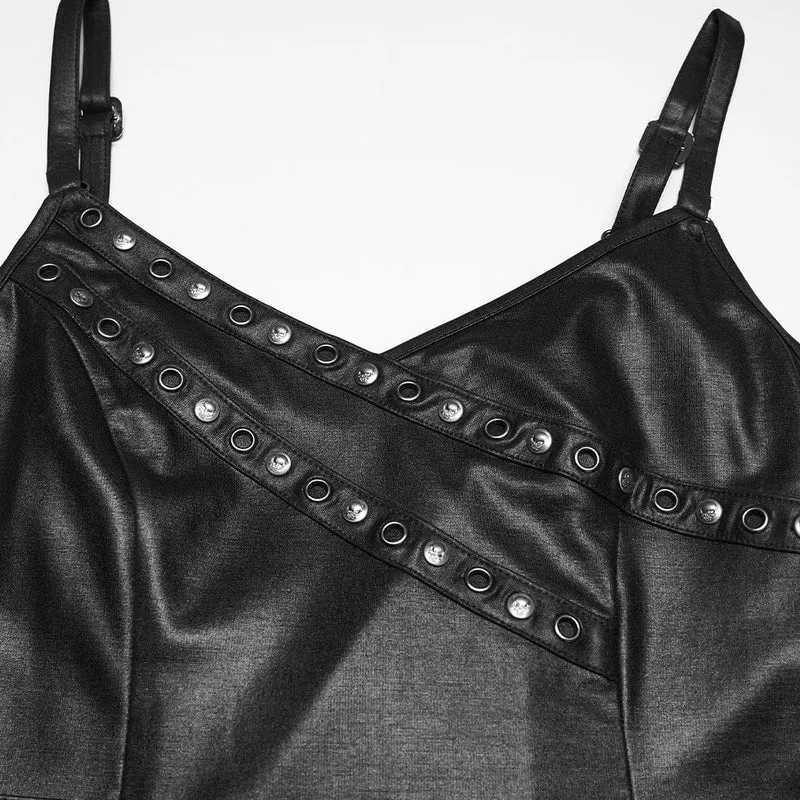 Punk-Schnürkleid mit Ösenriemen für Damen, Abschlusskleid
