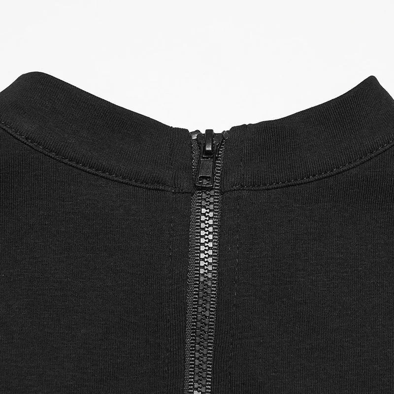 Punk-Tanktop für Damen mit Cut-Outs und Nieten