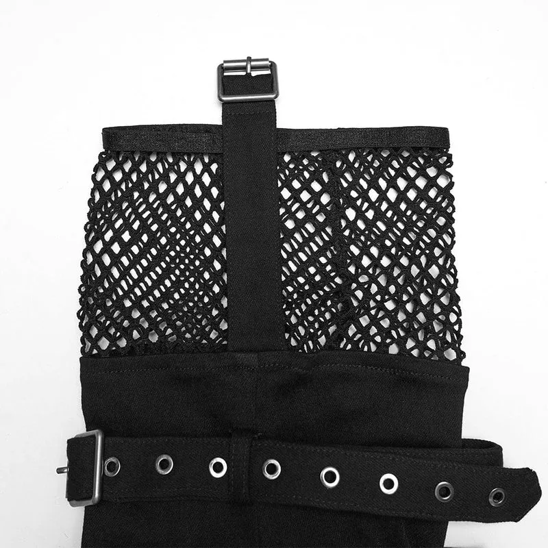 Punk-Shorts für Damen mit Schnürung und abnehmbaren Hosenbeinen