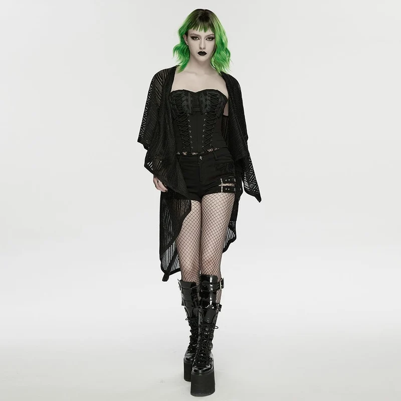Punk-Nieten-Umhang für Damen, unregelmäßig