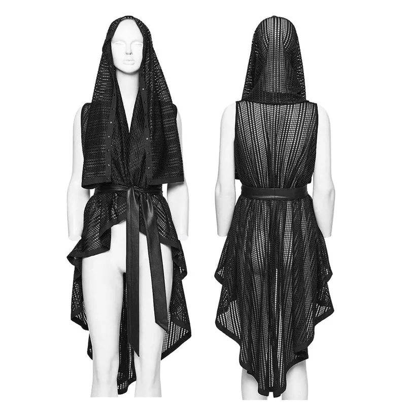 Punk-Nieten-Umhang für Damen, unregelmäßig