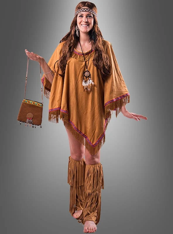 Wandelbarer Poncho mit Fransen Hippie Indianer