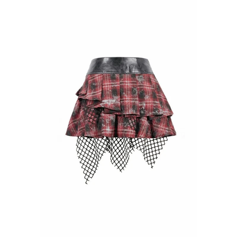 Grunge-Rock mit Kettenmuster und mehrlagigem Karomuster für Damen