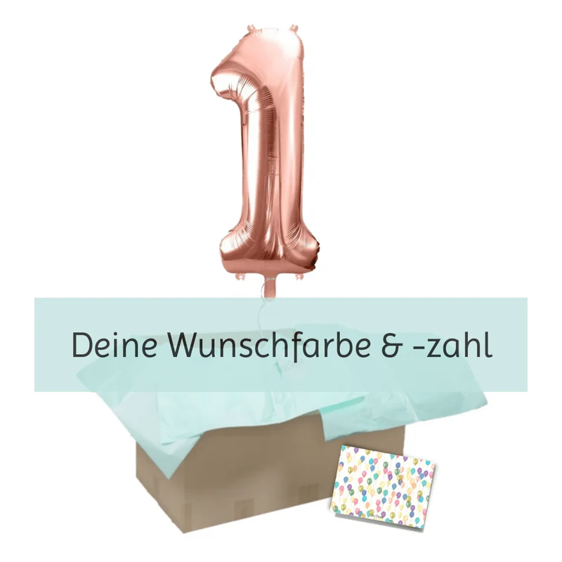 Heliumballon-Geschenk 1 XXL Wunschzahl