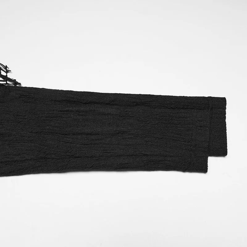 Damen-Langarmshirt mit Kapuze und Mesh-Einsätzen im Wasteland-Punk-Stil