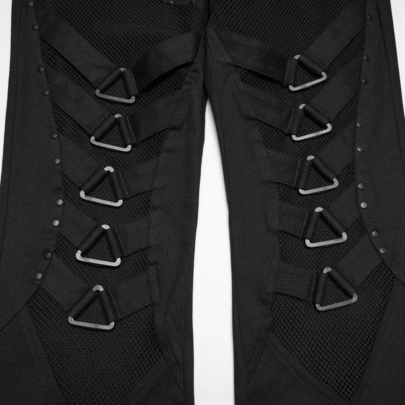 Punk-Mesh-Schlaghose für Damen