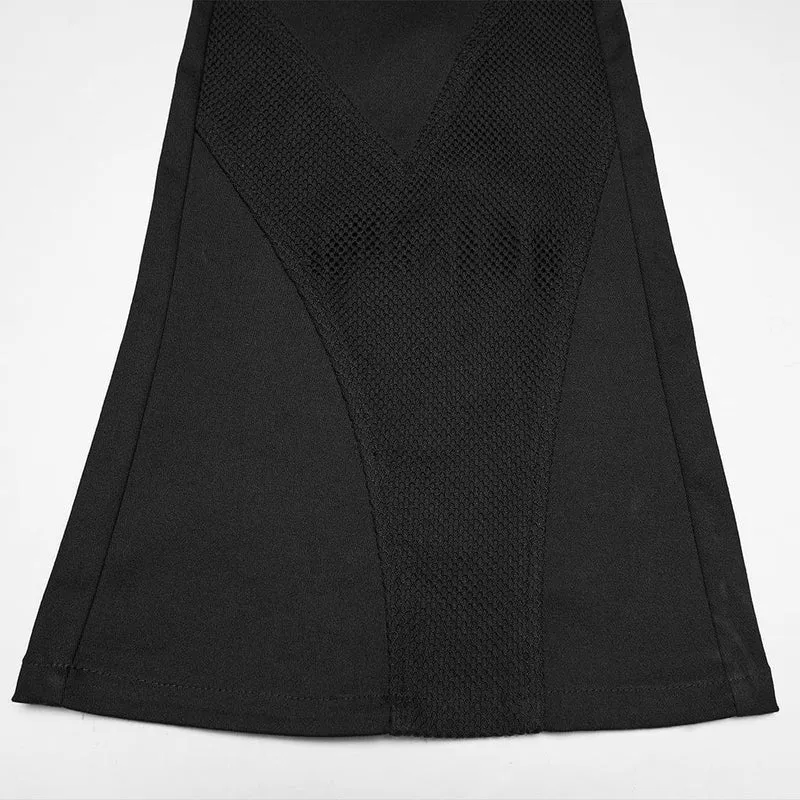 Punk-Mesh-Schlaghose für Damen