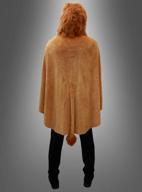 Löwe Poncho aus weichem Plüsch S-XXXL
