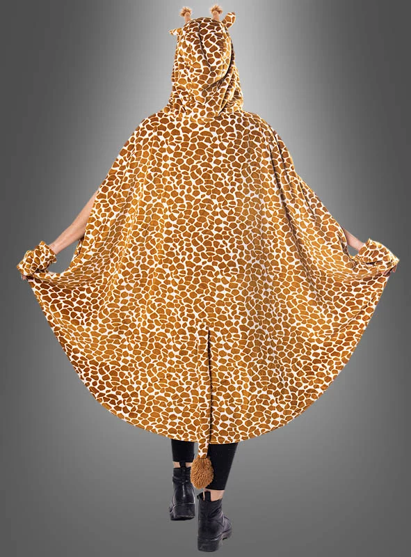 Plüsch Giraffe Poncho mit Haarreif S-XXXL