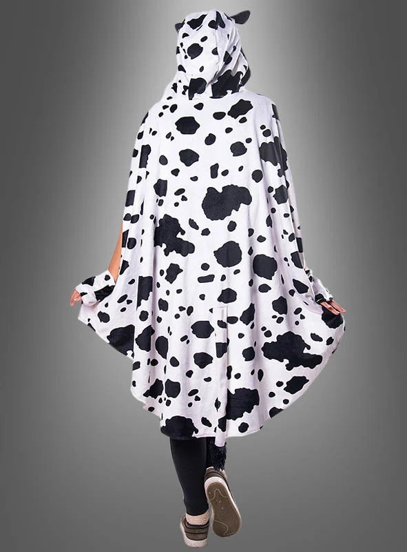 Kuh Poncho aus Plüsch mit Eutertasche S-XXXL