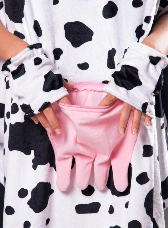 Kuh Poncho aus Plüsch mit Eutertasche S-XXXL