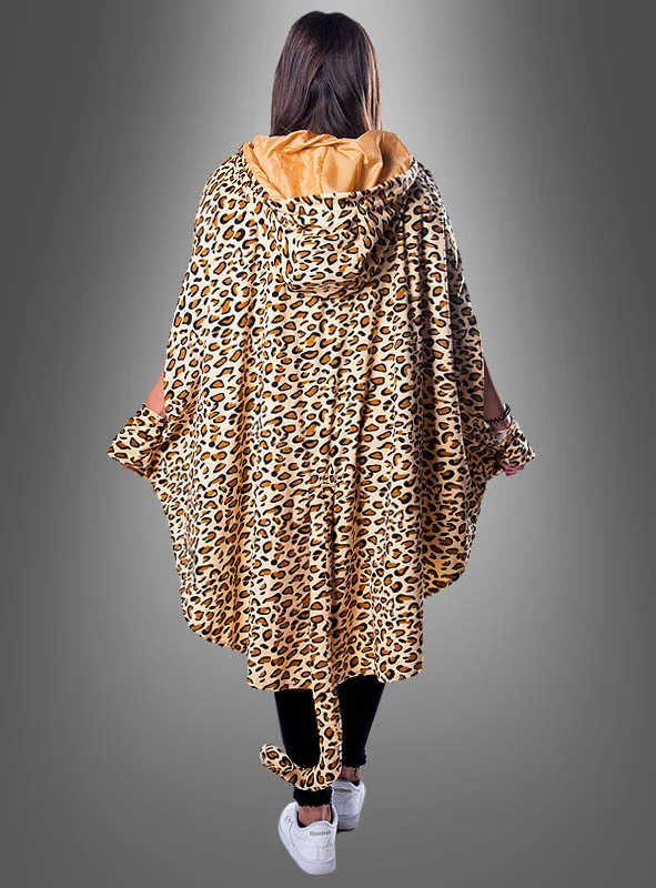 Plüsch Leopard Poncho S-XXXL