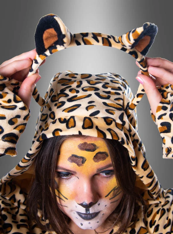 Plüsch Leopard Poncho S-XXXL