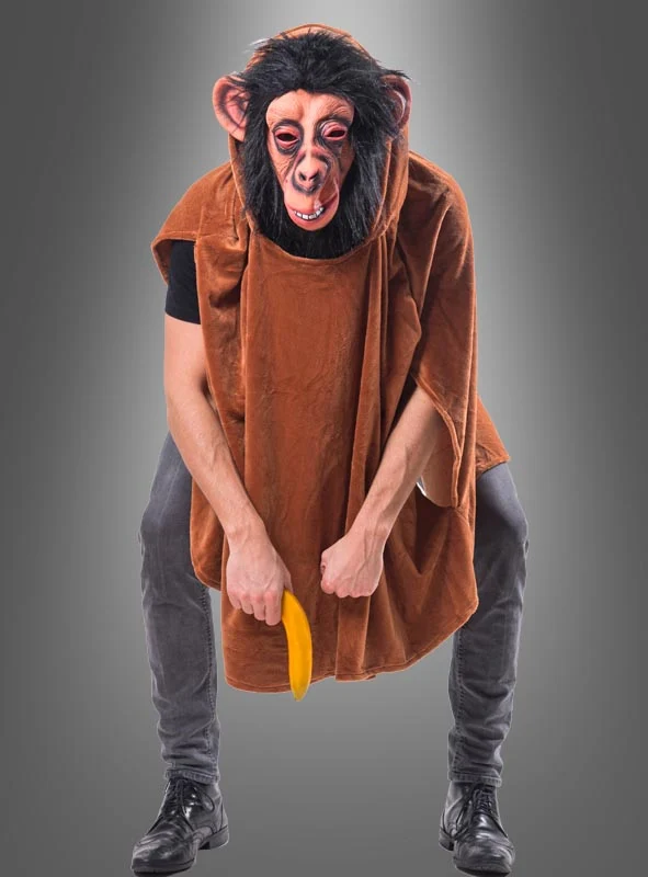 Wandelbarer brauner Poncho aus Plüsch XS-XXXL