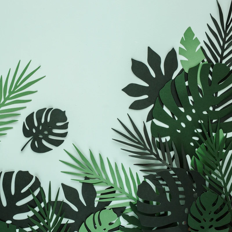 Tischdeko Tropical Paper Leaves