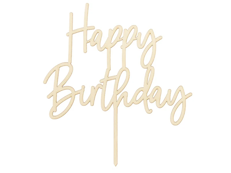 Caketopper "Happy Birthday" Holz