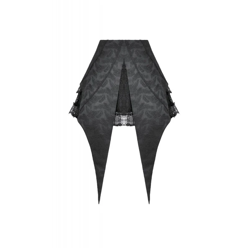 Gothic-Jacquard-Lagenrock aus Spitze mit Schwalbenschwanzform für Damen