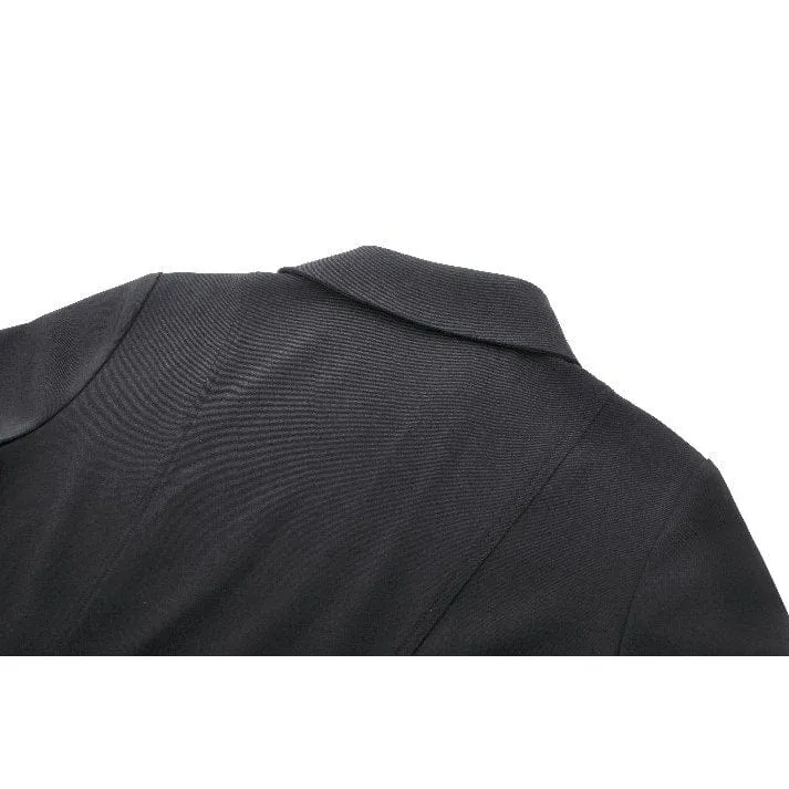 Damen-Heimkehrkleid im Gothic-Stil mit Umlegekragen und Ausschnitt