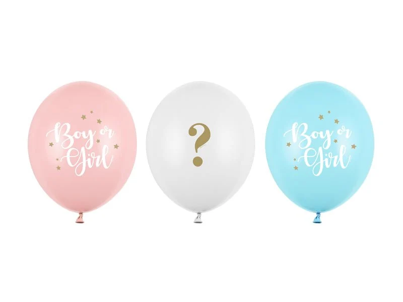 Luftballon Ø 30cm "Boy or Girl" 6 Stk.