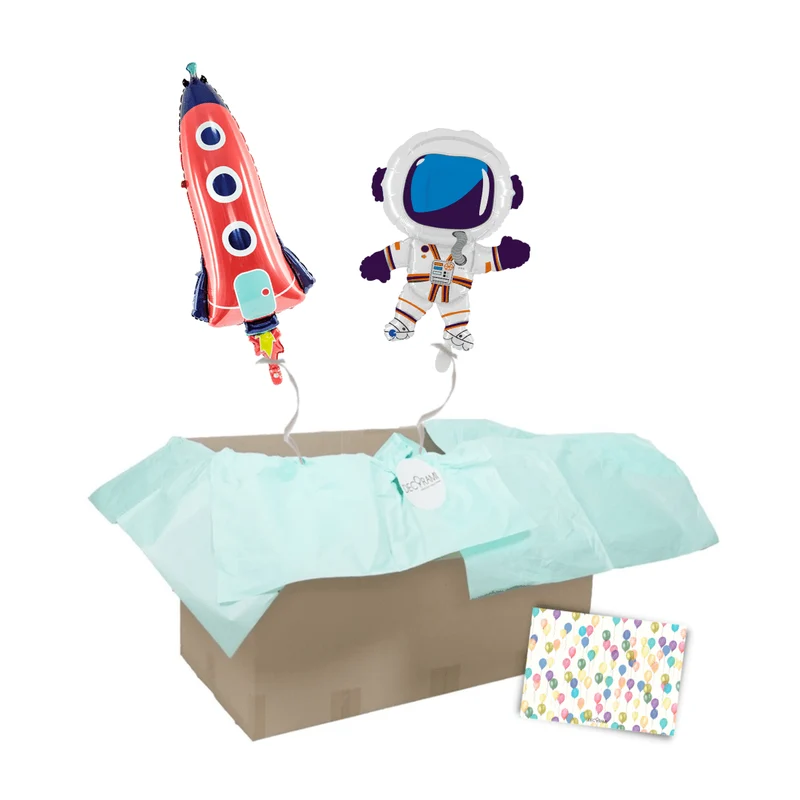 Heliumballon-Geschenk Rakete und Astronaut