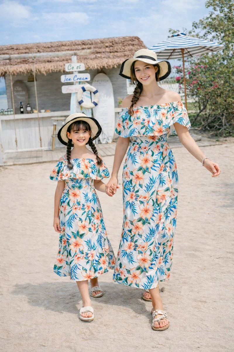 Mom And Baby Daughter Matching Outfits