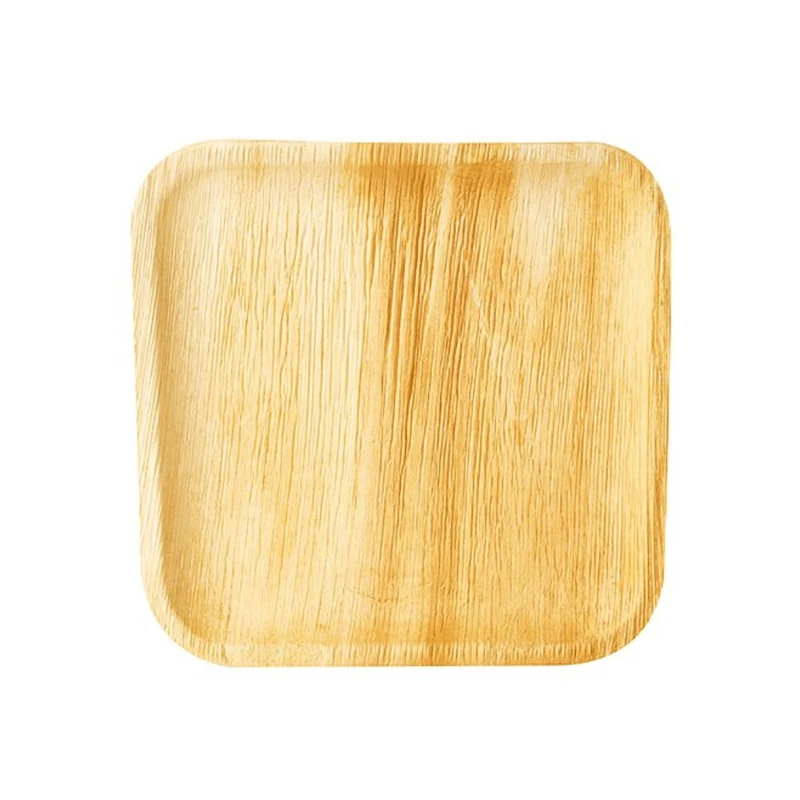 Palmblatt Teller Quadratisch 25,5cm 6 Stk.