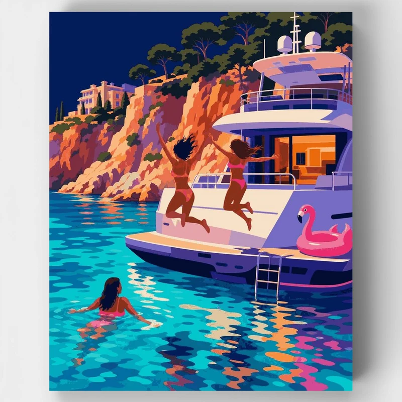 "Mediterranean Summer" Paint by Numbers Kit