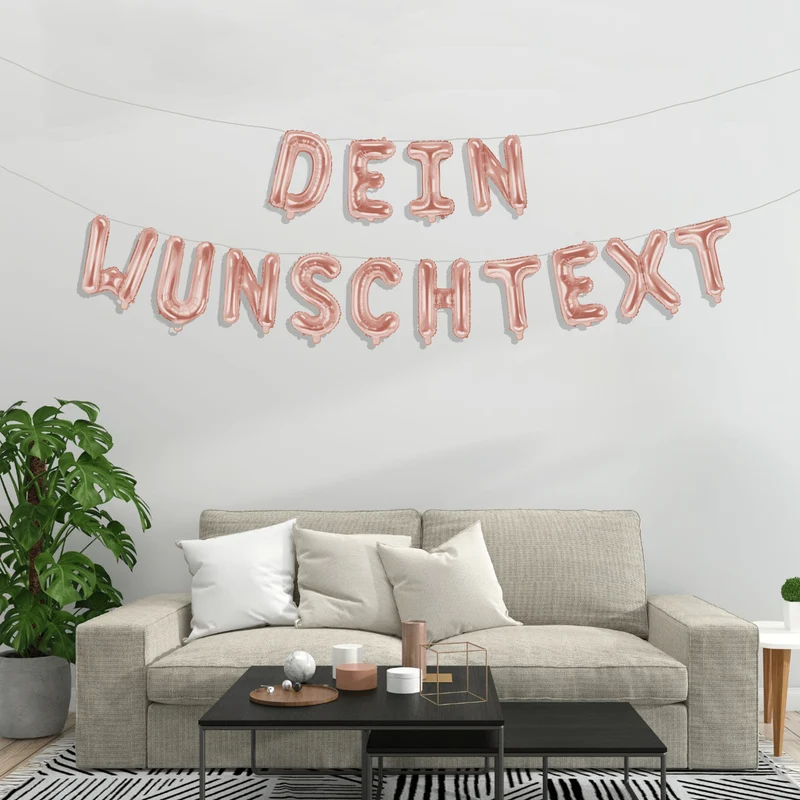 Dein Ballon-Wunschtext Roségold
