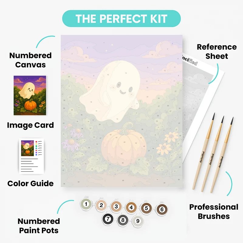 Pumpkin Patch Ghost - Paint by Numbers Kit
