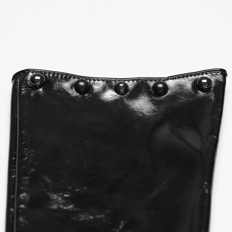 Punk-Nieten-Handschuhe für Damen, lang