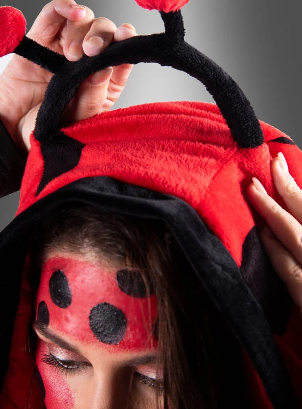 Marienkäfer Poncho aus Plüsch XS-XXXL