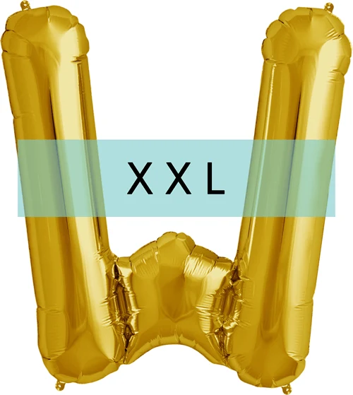 Buchstaben Ballon W XXL Gold