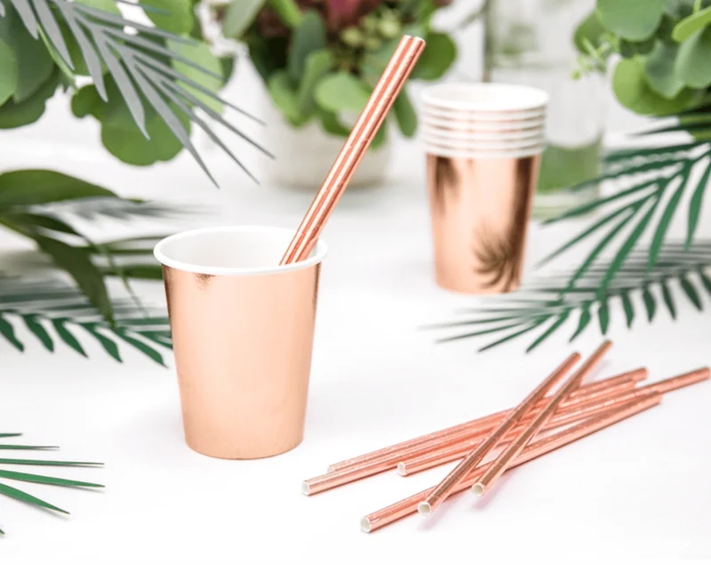 Pappbecher Roségold 6 Stk.