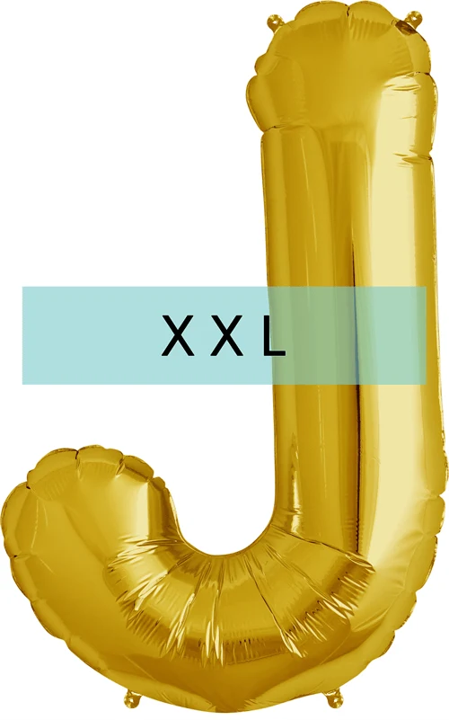 Buchstaben Ballon J XXL Gold