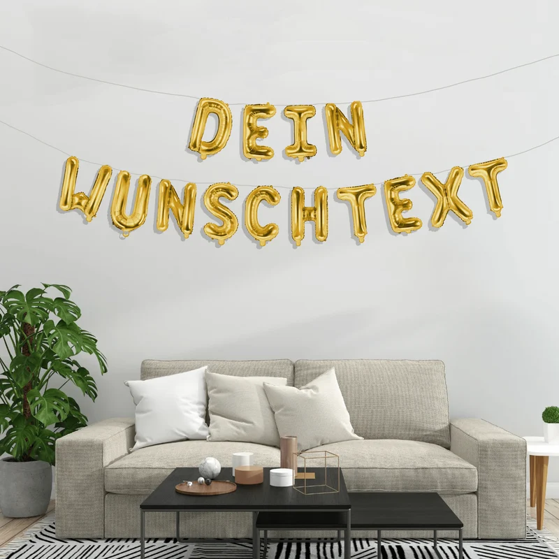 Dein Ballon-Wunschtext Gold