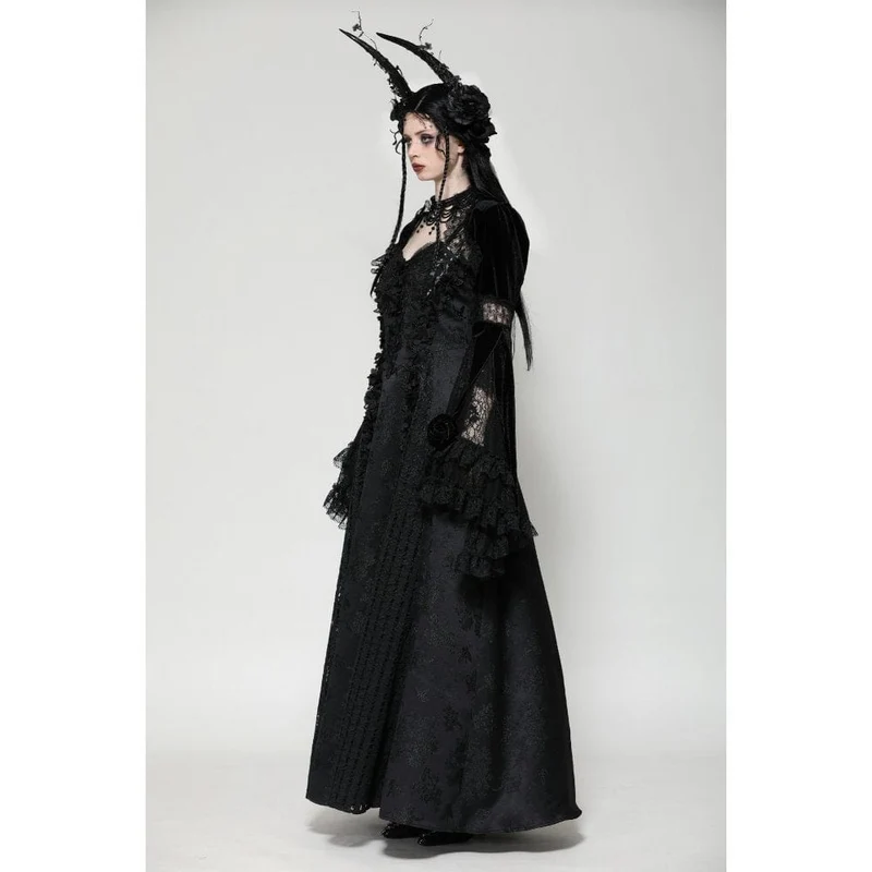 Gothic-Umhang aus Spitze mit Rüschen für Damen