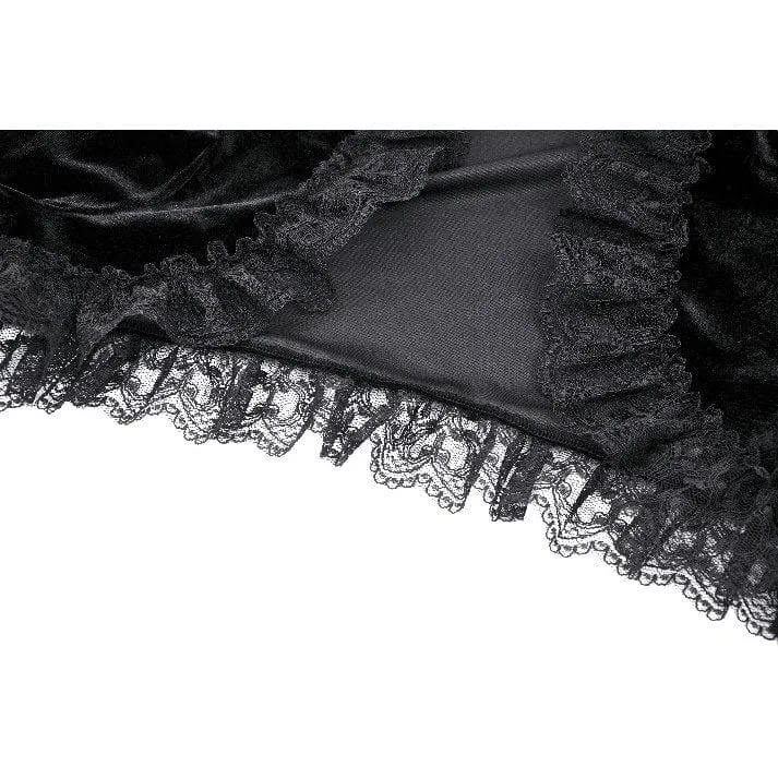 Gothic-Umhang aus Spitze mit Rüschen für Damen