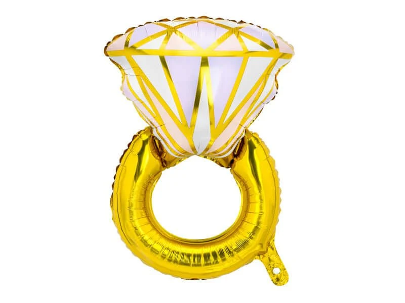 Folienballon Verlobungsring Gold XXL