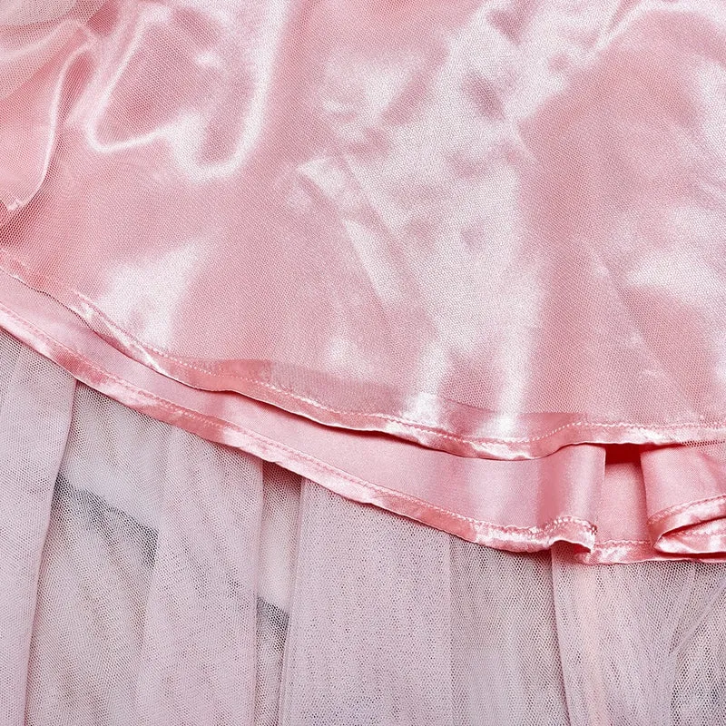 Gothic Unregelmäßig geschichteter Mesh-Rock für Damen