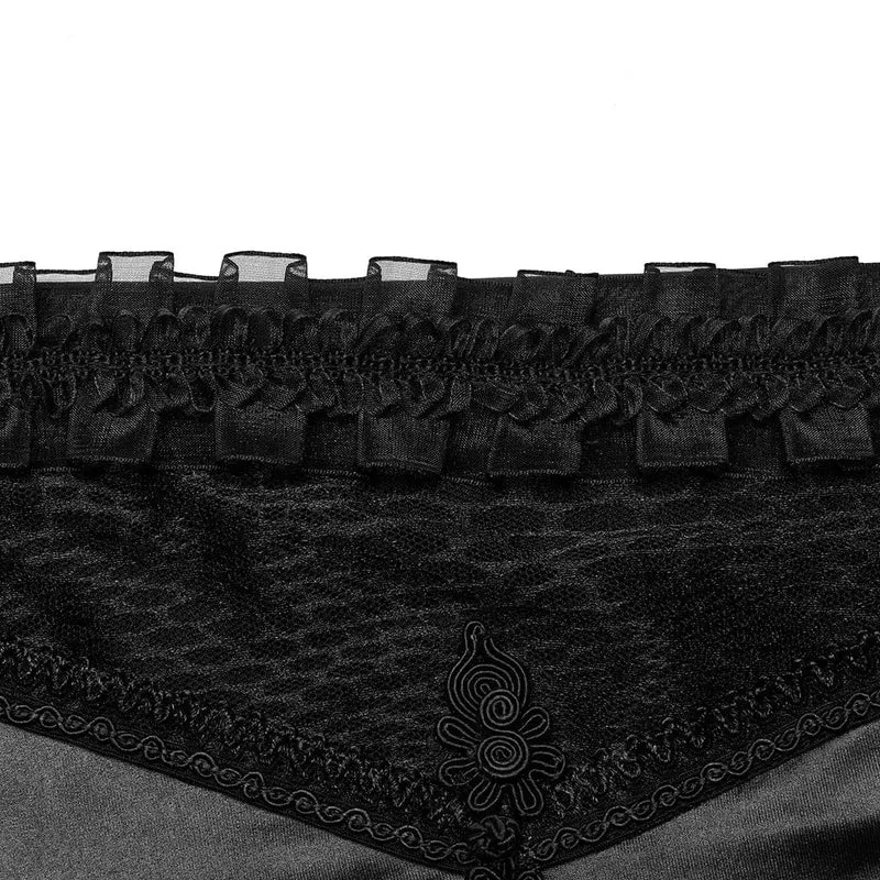 Punk-Leggings mit gerüschter Spitze und gespleißtem Netzstoff für Damen