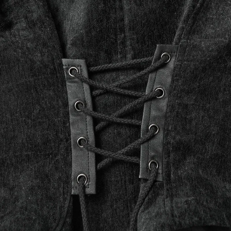 Gothic-Schnürweste mit Ösenschnalle für Damen
